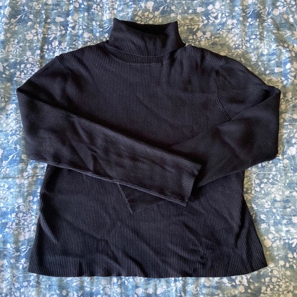 City Silk Long-sleeve Cropped Turtleneck | Size M - Picture 1 of 3